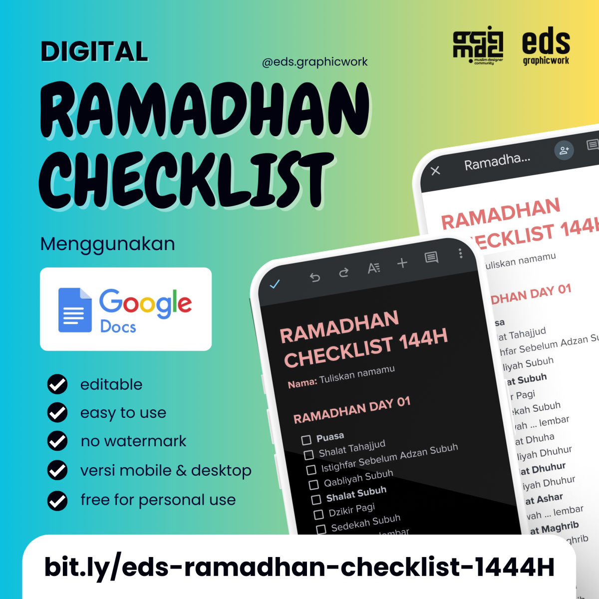 Ramadhan Checklist 1444H